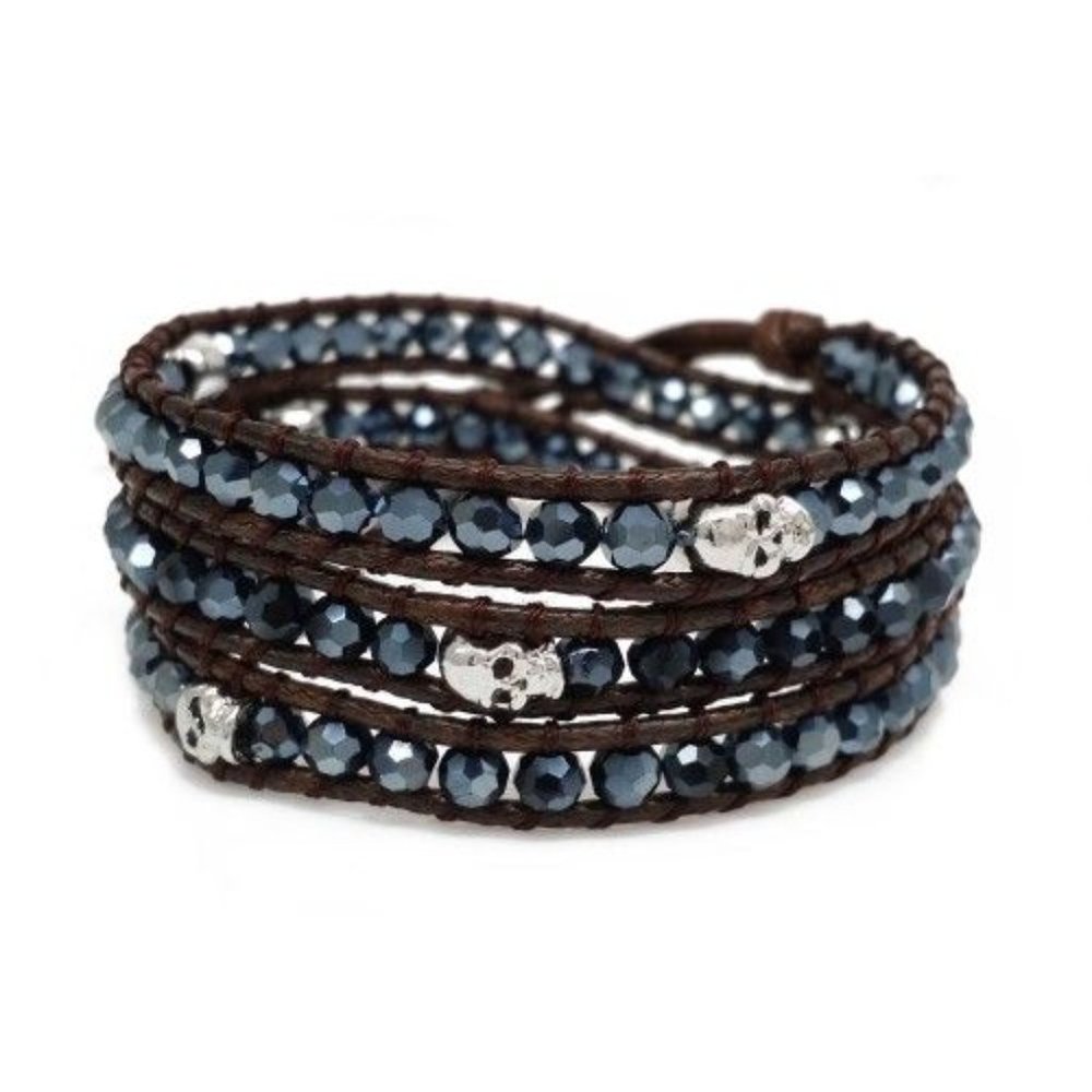 NEW Handmade Skull Wrap Bracelet